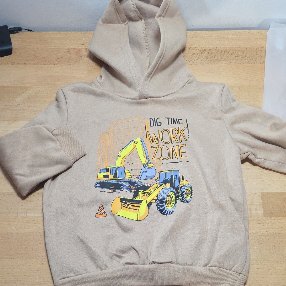SHEIN Tan and Yellow Hoodie with Playful Graphic